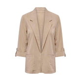 Only Beige Viscose Blazer